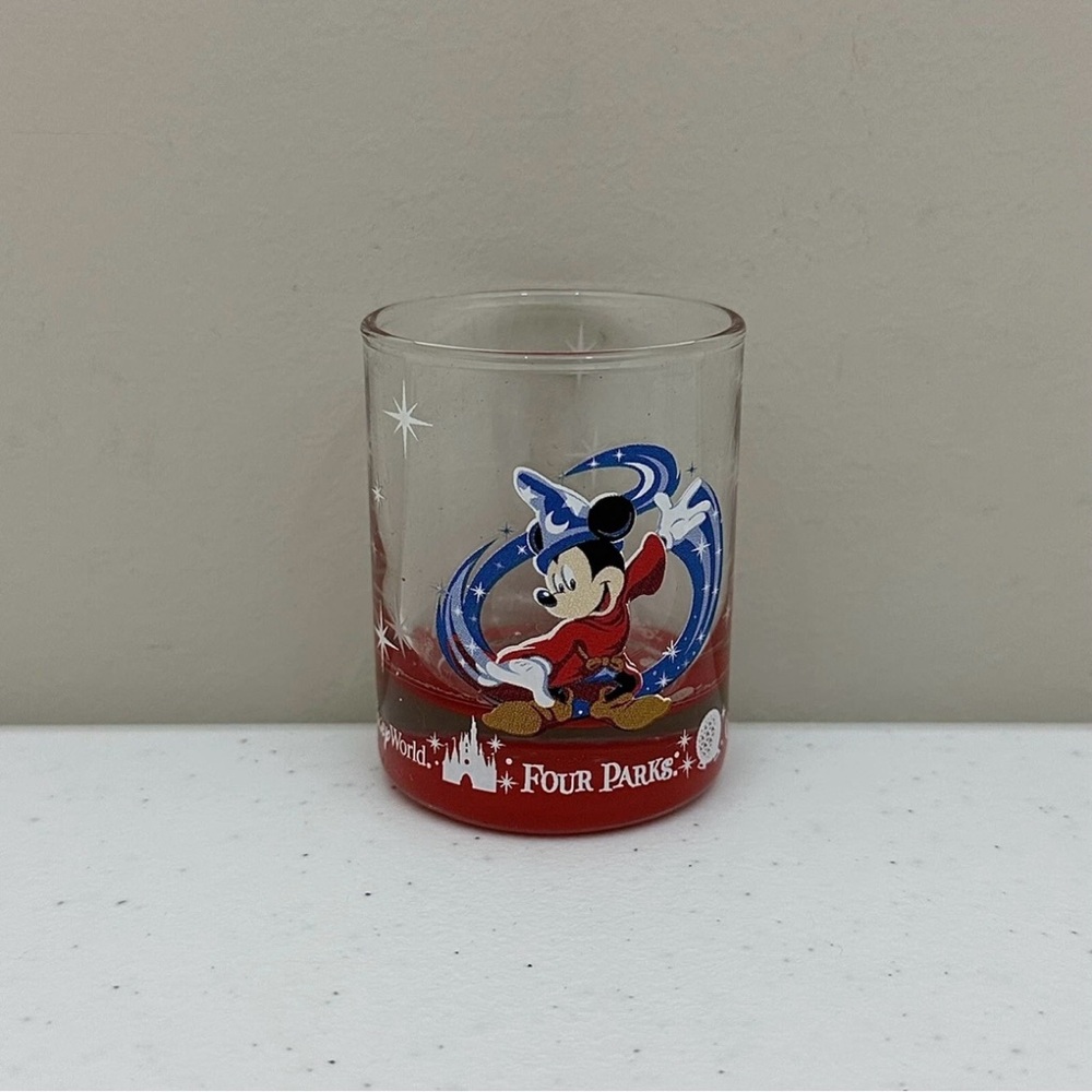 Walt Disney World Four Parks One World Mickey Mouse Red Shot Glass